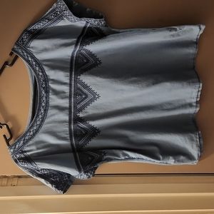 Vintage embroidered crop top